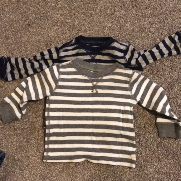 Carters 12 month waffle long sleeve shirts - Picture 1 of 2